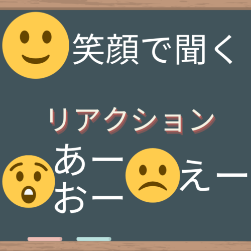 笑顔の表情の絵と驚いている表情の絵と困っている表情の絵